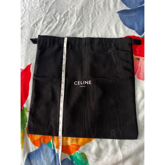 CELINE Paris Black Dust Bag 15x15 Drawstring Cotton Pouch - Picture 3 of 6